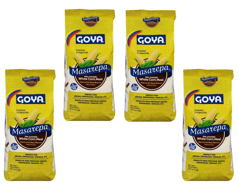 Goya Masarepa White Corn Meal Pan 24 Oz Pack of 3 (harina De Maiz Para Arepa)