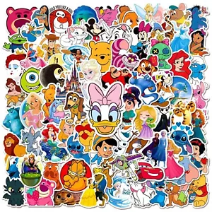 100pk Cartoon Disney-Themed Stickers Waterproof, Phone, Water Bottle, Laptop - Picture 1 of 5