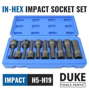 DUKE Tools 1/2 Inch Drive Impact In-Hex Socket Set Allen Key Hex Socket Bit - Picture 1 of 4
