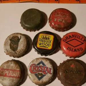 Lote de 8 tapas de cerveza vintage - Imagen 1 de 9