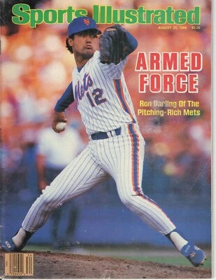 Sports Illustrated August 25 1986 Ron Darling Mets Label Removed VINTAGE - Image 1 of 2