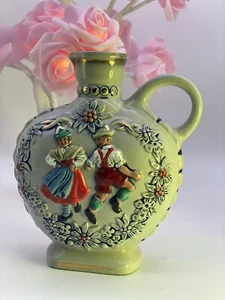 Vintage German Ceramic Decanter HAND PAINTED Dancing Couple Marzi & Remy 1960' - Picture 1 of 13