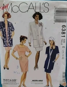 McCall's Sewing Pattern 6381 Jacket and Dress Size 14 to 18   - Picture 1 of 2