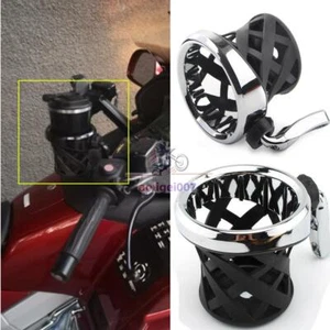 Chrome Motorcycl Drink Cup Holder w/ Mesh Basket for Honda Gold Wing GL1800 18up - Picture 1 of 13