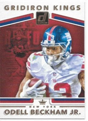 2017 Donruss Football Gridiron Kings Odell Beckham Jr. Giants - Image 1 of 2
