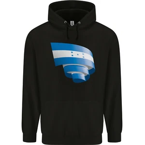 Curled Honduras Flag Honduran Day Football Childrens Kids Hoodie - Picture 1 of 39