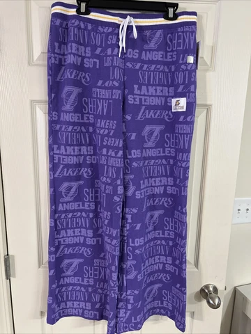 NBA Los Angeles Lakers Sweat Pants Size XL Purple / Ultra Violet Wide Leg Cover