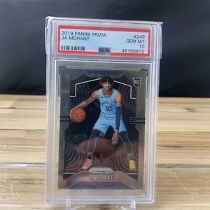 2019-20 Panini Prizm JA MORANT Rookie RC Card #249 PSA 10 Memphis Grizzlies ROY  - Picture 1 of 2