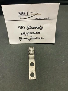 BURNDY / YAV26L2NT38FX / LUG, 2/0 AWG, FLEX, 2 HOLE, 3/8" STUD, 1" CENTER; NT - Picture 1 of 2