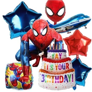 3D Spiderman Balloons HELIUM Plane Red Birthday Party Decoration 8 Pcs US - Picture 1 of 9