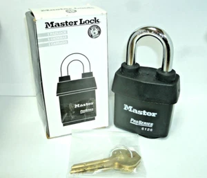 Master 6125KA ProSeries Padlock-3/8" Shackle Diam. w/Boron Alloy +2 Keys-NEW! - Picture 1 of 7