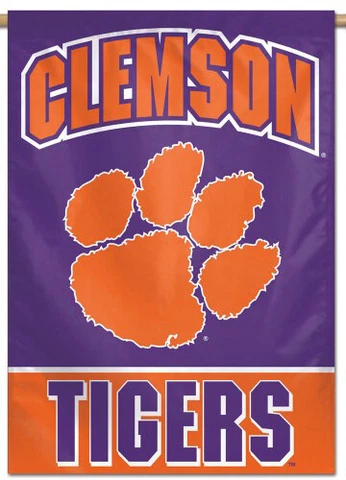 CLEMSON UNIVERSITY TIGERS Official NCAA Team 28x40 BANNER Flag Cover
