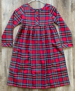 PAJAMAGRAM nwt red plaid flannel nightgown~girl's size 8~l/s~pajamas~gown~NEW~ - Picture 1 of 3