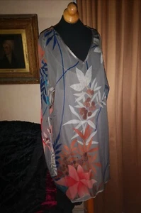 Authentic MISSONI, ITALY FLORAL DAY SHEER  DRESS I44 - Picture 1 of 10