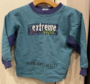 VTG 90s OshKosh B’gosh Skateboarding Snowboarding Sweatshirt Made in USA Boys 6 - Picture 1 of 3