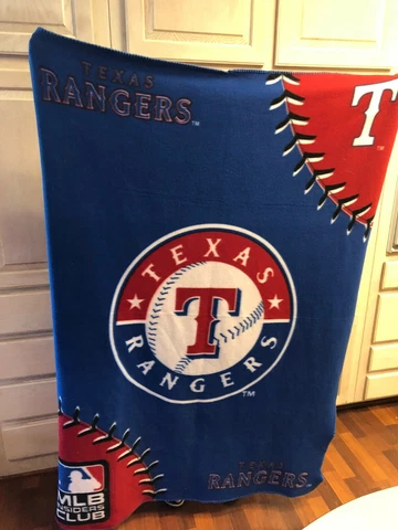 Texas Rangers 45''x40'' Retro Style Royal Fleece Throw Blanket #50 Cover