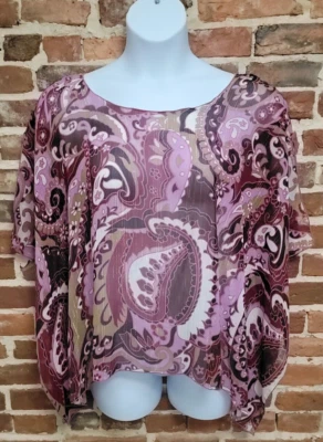 Camiseta sin mangas kimono chal estampado geométrico marca piano talla M Foto 1 de 4