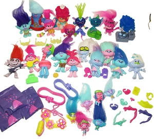 Dreamworks TROLLS Mini Figures LOT World Tour Lonesome Techno Rock Tiny Jewelry - Picture 1 of 8