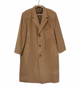 VTG Lauren Ralph Lauren 100% Camel Hair Trench Coat Luxury Old Money Men’s 46R - Picture 1 of 14