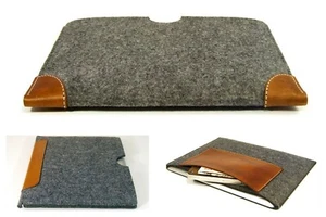 Funda de fieltro compatible con iPad Pro 12.9" *TODOS LOS MODELOS* CON CUERO AJUSTE PERFECTO - Imagen 1 de 8