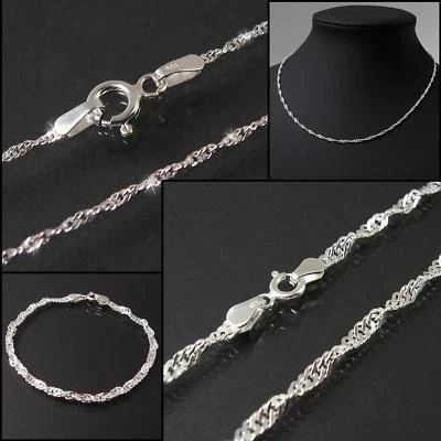 Kette Singapurkette 925 Silber Niklarson® Halskette Ketten Sterlingsilber VE27 - Bild 1 von 3