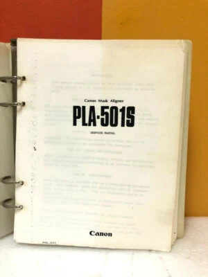 Manual de servicio Canon PLA-501S Foto 1 de 3