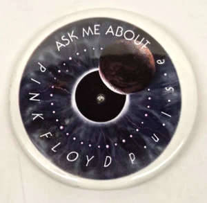 Rare Vintage "Ask Me About Pink Floyd Pulse" 1995 promo Pin 2.5" - Picture 1 of 2