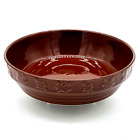 Gooseberry Patch Brown Ceramic Deep Pie Plate Baking Dish Oak Leaves - EUC