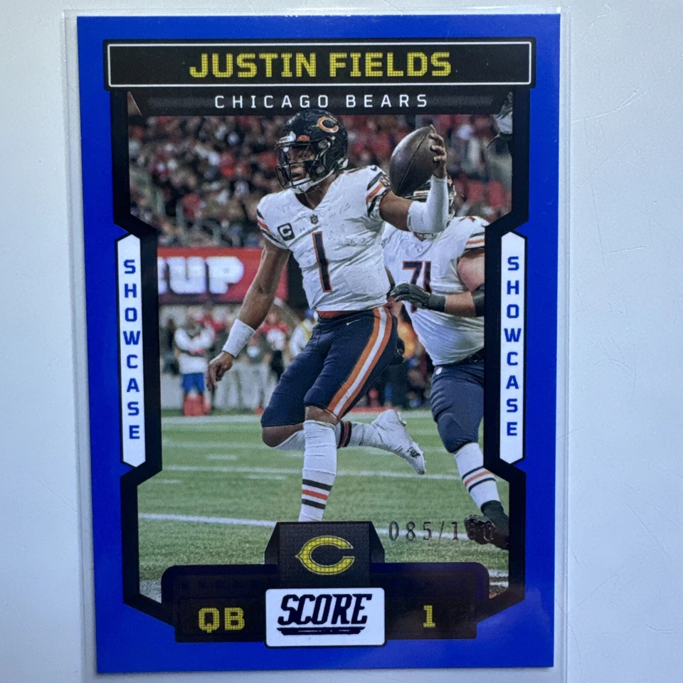 Justin Fields 2023 Panini Score Football BLUE Parallel 85/100 Chicago Bears🔥🔥 - Image 1 of 4
