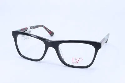Anteojos Diane Von Furstenberg DVF5089 negros cuadrados para mujer con borde completo 51-18-135 Foto 1 de 4