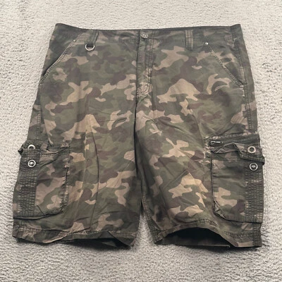 Guess Mens Cargo Shorts Size 40 Cargo Camouflage Utility Camo Green Y2K 12" - Image 1 of 4