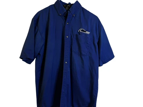 Front Row Motorsports Mens Team Issued Button Down Shirt Size Large Cover