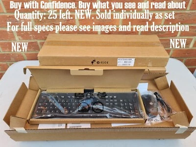 NEW HP USB Slim Keyboard and Mouse Set ( T6T83AA#ABB) Windows 7/8/10/11. HP Slim - Image 1 of 4