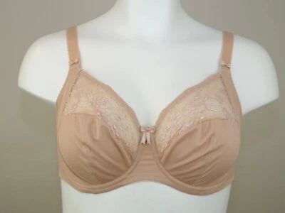 Elomi 4111# Morgan Side Support Full Coverage Unlined Underwire Bra US Size 44 H - Image 1 of 4
