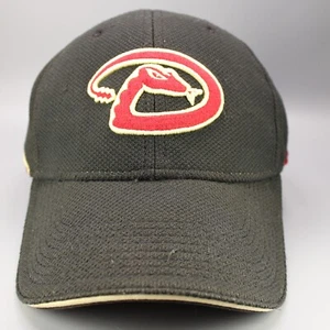 Arizona Diamondbacks Hat Cap Fitted Adult Medium Black Red MLB Baseball Mens - Picture 1 of 10