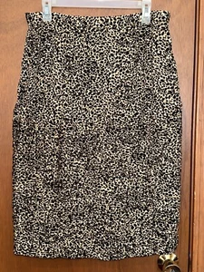 Vintage RAUL BLANCO Couture 100 % Seide Damen Tiermotiv Rock hellbraun/schwarz Gr. 12 - Bild 1 von 15