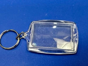 Custom Clear Blank Insert. Your Photo 2" tall Keychain, Key Chain Ring - Picture 1 of 11