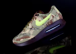 NIKE AIR MAX 1 86 OG -EARTH- Sneaker Camo camouflage braun/lemon-grün Gr.42,5 - Bild 1 von 2