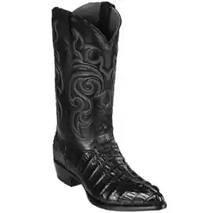 LOS ALTOS BLACK ORIGINAL CROCODILE CAIMAN TAIL J-TOE WESTERN BOOT EE+ 990105 - Bild 1 von 3