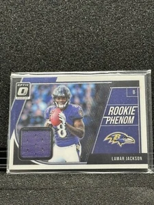 2018 Donruss Rookie Phenom Jerseys #17 Lamar Jackson Player Worn Patch RC RAVENS - Picture 1 of 2