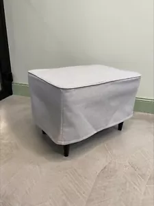 STRANDMON IKEA Fußhockerabdeckung - Kaschmirmischungen / Silber - Bild 1 von 5