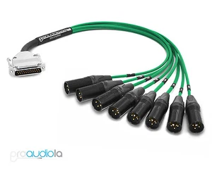 Premium DB25 DSUB D-SUB Snake Mogami 2932 | Neutrik Gold XLR-Male | Green 18 ft. - Picture 1 of 1