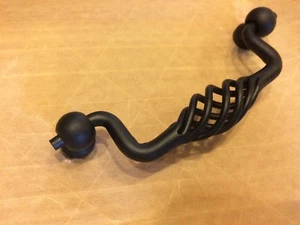 Ultra Matt Schwarz Vogelkäfig Griff Drop Down Vogelkäfig Griffe 4" auf Mitte 59741 - Bild 1 von 2