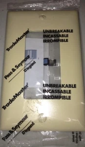 P&S Trademaster® Ivory 1-Gang Decorator Nylon Wallplate GFI GFCI Cover TP26-I - Picture 1 of 6