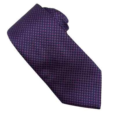 Corbata geométrica Paul Smith London Designer Italia púrpura azul rosa 3,5" Foto 1 de 4
