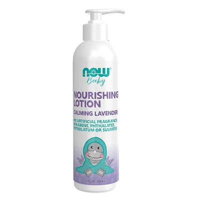 Loción calmante para bebés NOW Nourishing lavanda - 8 fl oz, sin fragancia artificial Foto 1 de 4