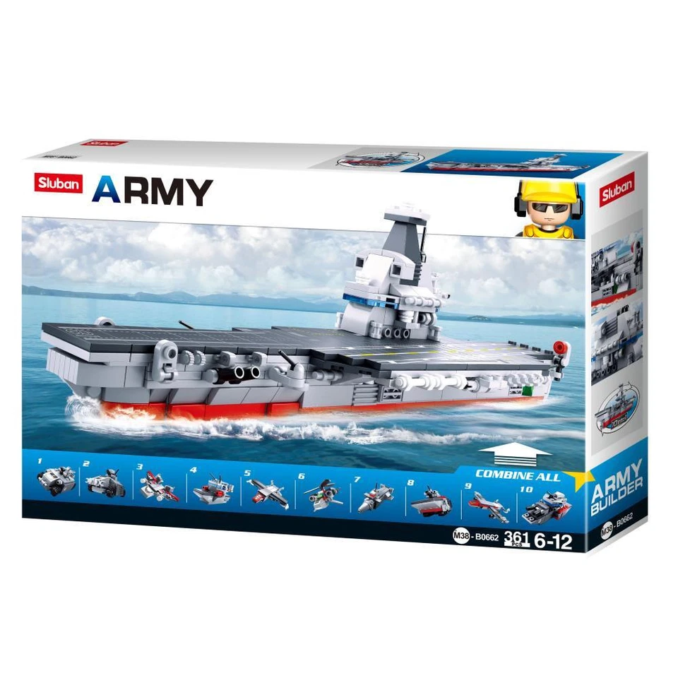 Sluban Kids Army Aircraft Building Blocks 361 Pcs set Building Toy - Image 1 of 1