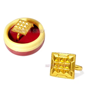 NavGrah Vastu Pyramid Ring Brass Nine Pyramid Ring Design Symbol of Navgraha - Picture 1 of 2