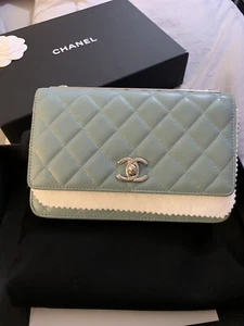 Chanel Trendy WOC Blue SHW Lambskin - Picture 1 of 9