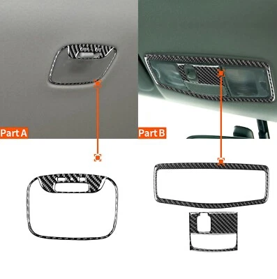 Cubierta de panel de luces de lectura de fibra de carbono para Mitsubishi Lance EVO X 08-15 Foto 1 de 4